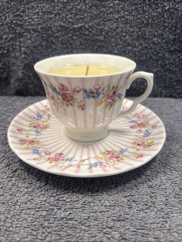Duftkerze floraler tasse - floraler,