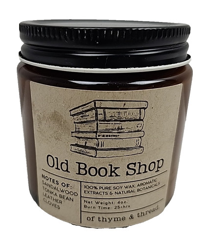 Old book shop - old, candle
